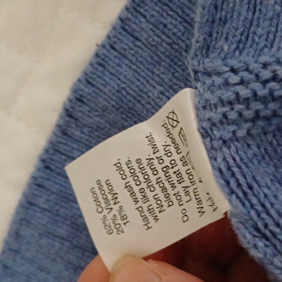 🔥🔥🔥Madewell Cornflower blue convertible turtleneck crewneck sweater S - Picture 11 of 13